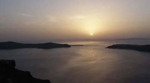 Santorini Sunset Time Lapse Stock Footage 63610407