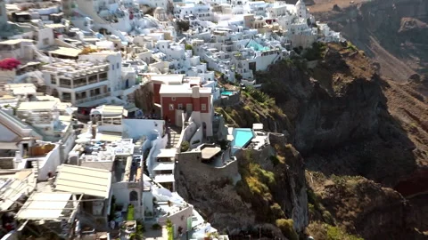 Santorini top view Stock Footage 151027393