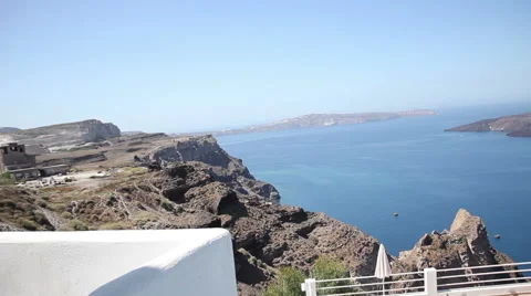 Santorini Villa View Stock Footage 44037510
