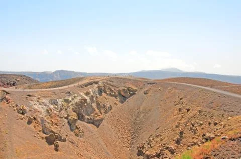 Santorini volcano 스톡 사진