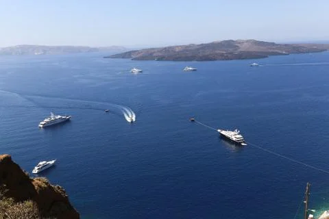 The Santorini Volcano Stock Photos