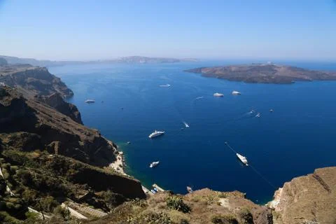 The Santorini Volcano Stock Photos