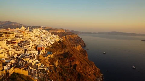 Santorini's sunset time lapse Stock Footage 107539297