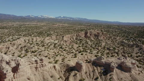 Santstone Cliffs and Hoodoos of the Desert Badlands Stock Footage 196140406
