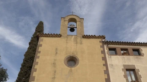 Santuari Puiggracios gimbal forward front 11 Stock Footage 111573194