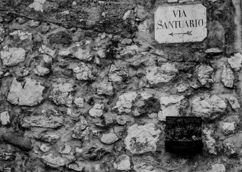 Via Santuario one Stock Photos