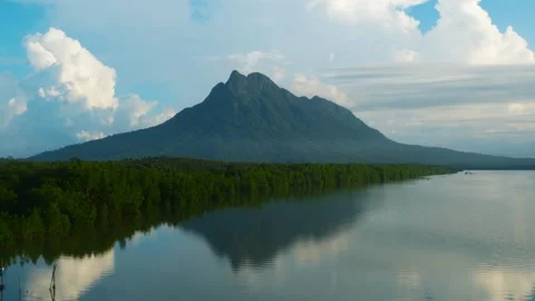 Santubong TL Reflection and No Motion Stock Footage 272385644
