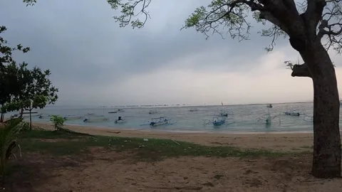 Sanur Beach Sky is Cloudy Stock Footage 291892720