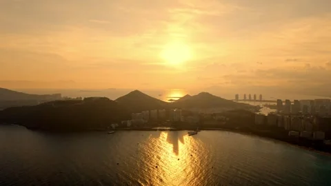 Sanya Bay sunset Stock Footage 270408031