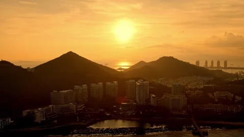 Sanya Bay sunset Stock Footage 270408383