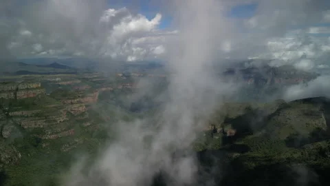 Сanyon through the clouds Stock Footage 241605558