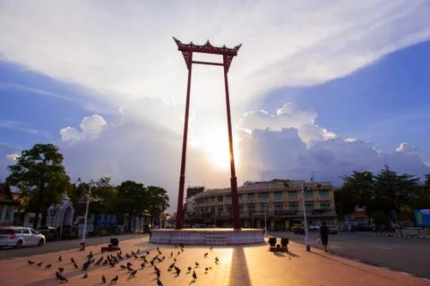Sao chingcha in the evening. Stock Photos