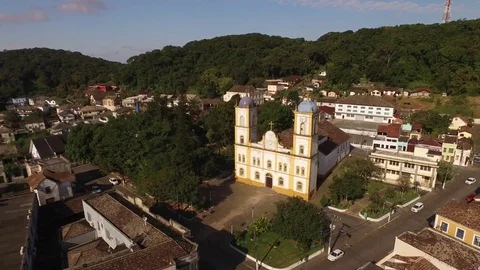 Sao francisco do sul city. Santa Catarina. July, 2017 Stock Footage