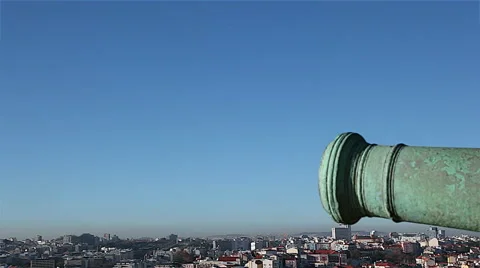 Sao Jorge Castle panoramic view of Lisbon Stock Footage 67999034