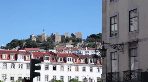 Sao Jorge Castle view Stock Footage 56224120