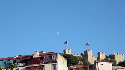 Sao Jorge Castle view Stock Footage 56224421