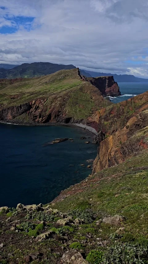 São Lourenço Peninsula is the easternmost point of Madeira Stock Footage 310025384