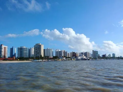 São Luis city seen by the sea, Maranhão - Brazil Stock Photos