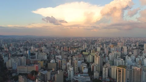 SAO PAULO, BRAZIL MAY 3, 2018: Aerial Stock Video Pond5