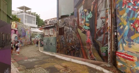 Sao Paulo graffiti Vídeos de archivo 88448482