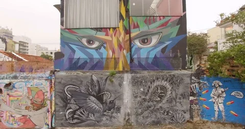 Sao Paulo graffiti Stock Footage 88448526