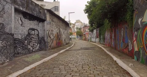 Sao Paulo graffiti Stock Footage 88448699