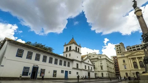 Sao Paulo time lapse with clouds during day in truistic place Stock Footage 88325272