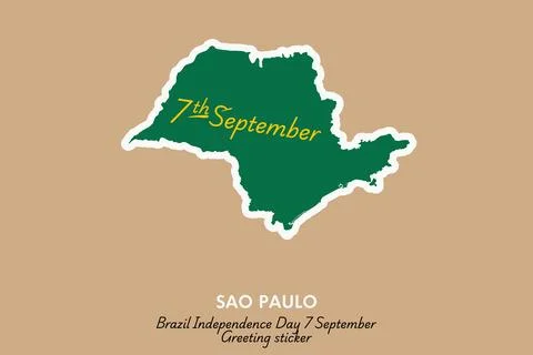 São Paulo vector sticker Stock Illustration