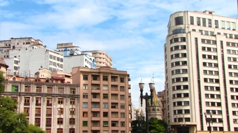 Sao Paulo view from the bridge Stock Footage 49411706