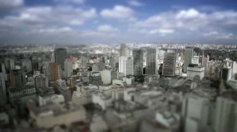 Sao Paulo view, shift and tilt Stock Footage 10790648