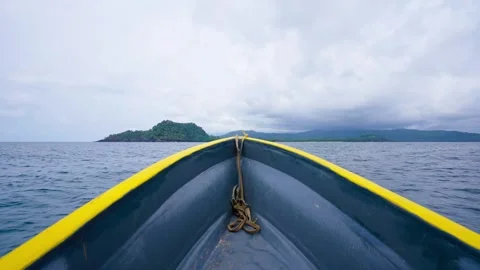 São Tomé Boat View Stock Footage 331213403