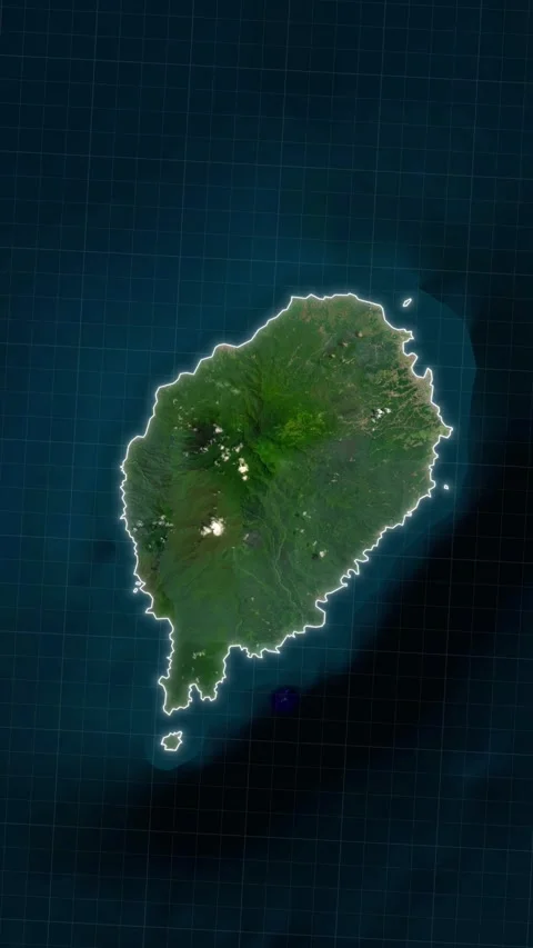 Sao Tome Island Map WIth Loop Animation In Vertical Format Stock Footage 339113985