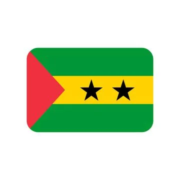 Sao Tome vector flag isolated on white background Illustrazione stock
