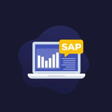 SAP, business automation software vector icon Stock Illustration