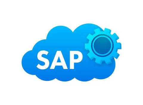 SAP Business process automation software. Cloud software. Vector stock Illustrazione stock