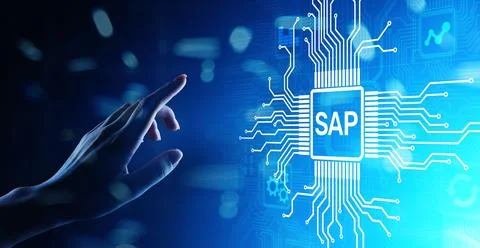 SAP - Business process automation software. ERP enterprise resources planning Foto stock