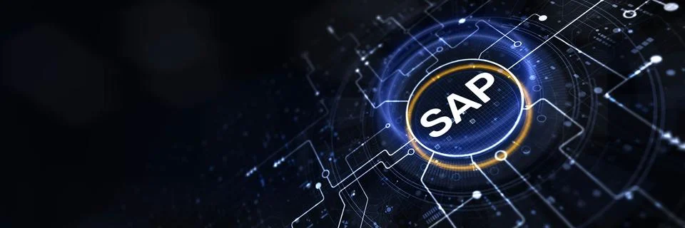 SAP Concept: Streamlining Business Processes with Integrated Software Solutio Stock Illustration