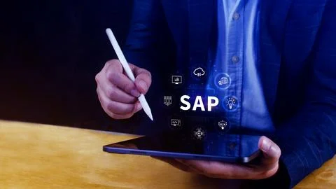 SAP system concept, SAP System Application Products, Business process autom.. Stock Photos