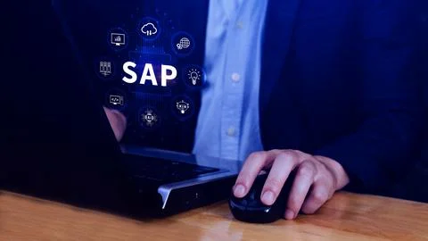 SAP system concept, SAP System Application Products, Business process autom.. Stock Photos