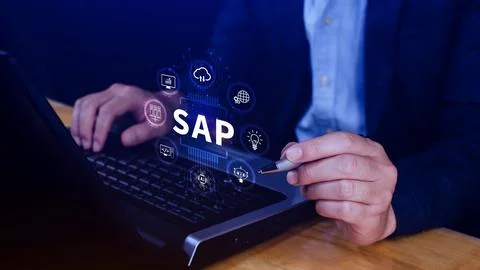 SAP system concept, SAP System Application Products, Business process autom.. Stock Photos