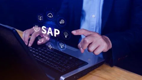 SAP system concept, SAP System Application Products, Business process autom.. Stock Photos