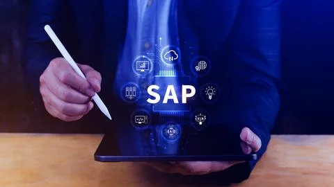 SAP system concept, SAP System Application Products, Business process autom.. Stock Photos