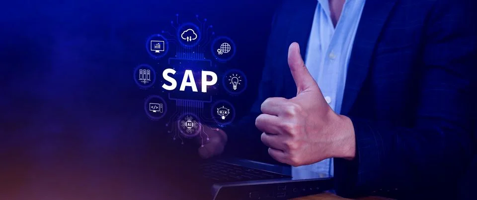SAP system concept, SAP System Application Products, Business process autom.. Stock Photos