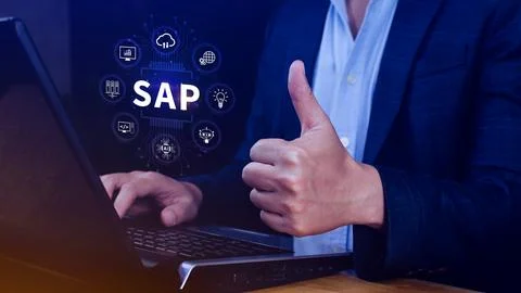 SAP system concept, SAP System Application Products, Business process autom.. Stock Photos
