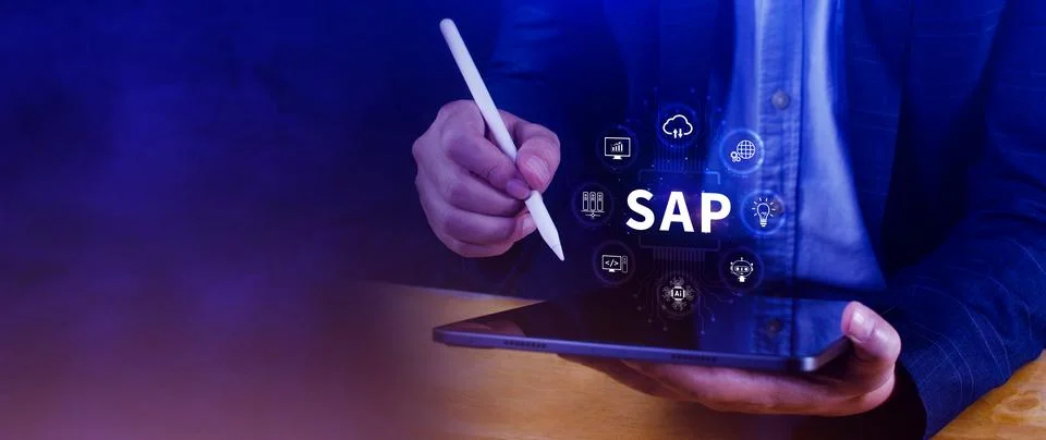 SAP system concept, SAP System Application Products, Business process autom.. Stockfoto's