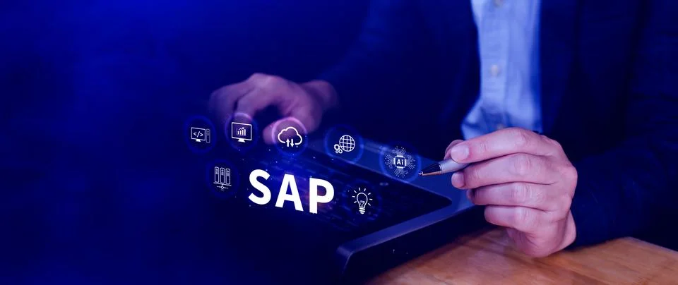 SAP system concept, SAP System Application Products, Business process autom.. Stock Photos