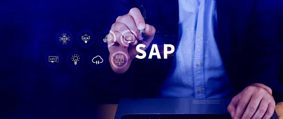 SAP system concept, SAP System Application Products, Business process autom.. Stock Photos
