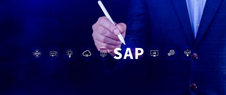 SAP system concept, SAP System Application Products, Business process autom.. Stock Photos