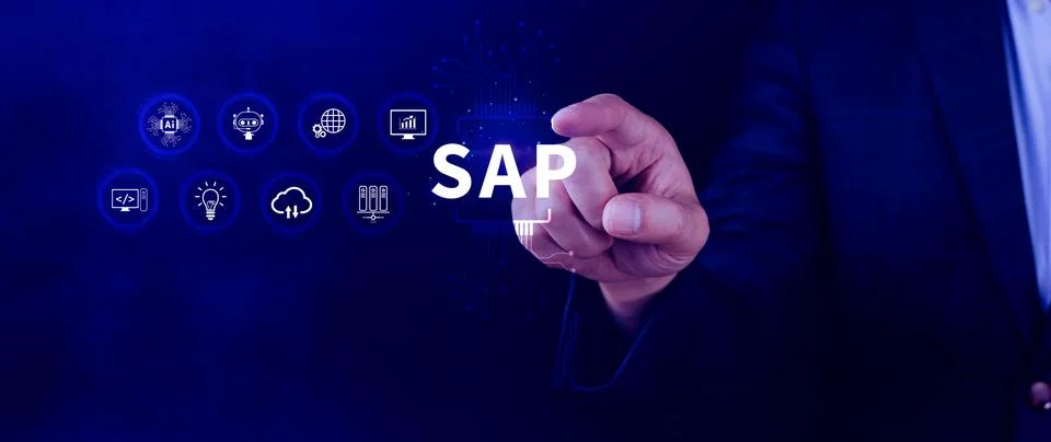 SAP system concept, SAP System Application Products, Business process autom.. Stock Photos