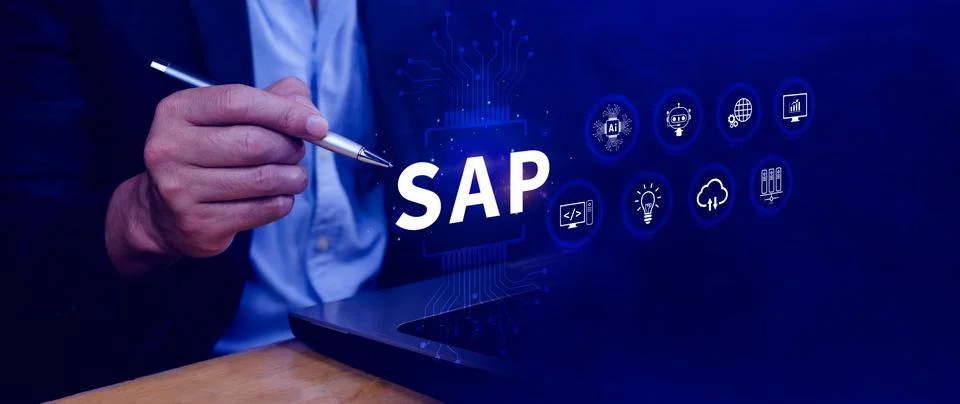 SAP system concept, SAP System Application Products, Business process autom.. Stock Photos